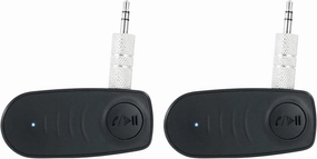 Rockville BT-Link Bluetooth Adapters (2), Aux to Bluetooth 5.0, Wireless Sync, DSP Audio, 35ft Range, Perfect for Home, Car, and Pro Audio Systems wireless audio bridge,Bluetooth transmitter,WiFi audio link,