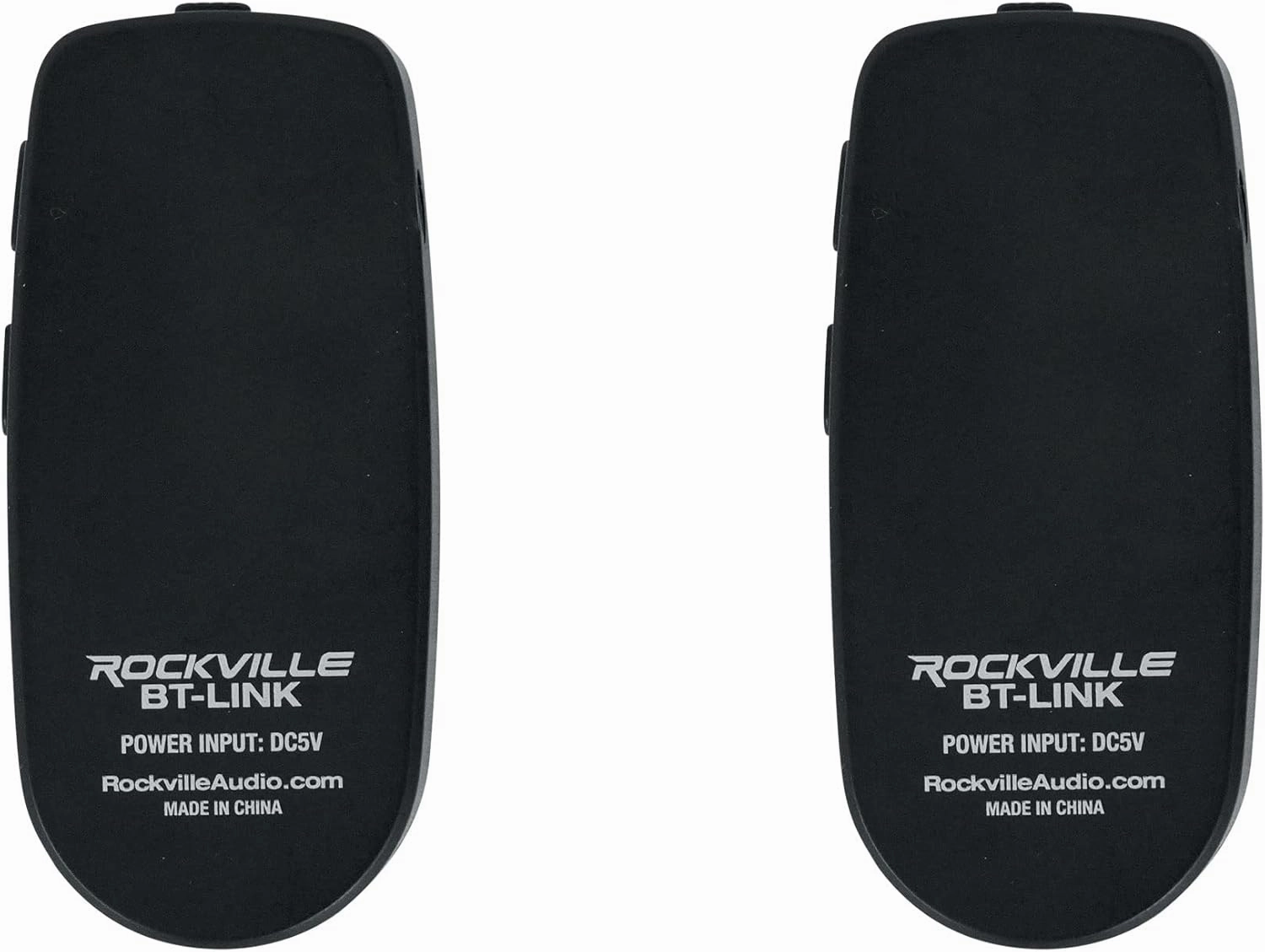 Rockville BT-Link Bluetooth Adapters (2), Aux to Bluetooth 5.0, Wireless Sync, DSP Audio, 35ft Range, Perfect for Home, Car, and Pro Audio Systems