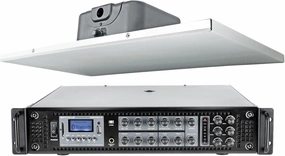 Rockville Bundle: (100) DCS6T 6.5" 70V Commercial Ceiling Speakers Bundle RCS1000-6 1000W 6-Zone 70V Amplifier with Bluetooth (101 Items) soundbar,TV speaker bar,home theater soundbar,