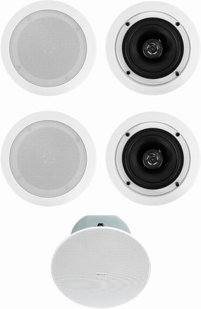Rockville CC525T 5.25" 70V Ceiling Speakers (2), in-Ceiling Audio, Aimable Tweeter, Paintable Grills, Perfect for Restaurants and Cafes soundbar,TV speaker bar,home theater soundbar,