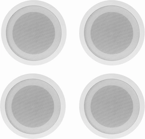 Rockville CCL5T (4) 70V 5" Commercial Ceiling Speakers, White, Paintable Grills, Easy Install, Clear Audio, Perfect for Restaurants/Offices soundbar,TV speaker bar,home theater soundbar,