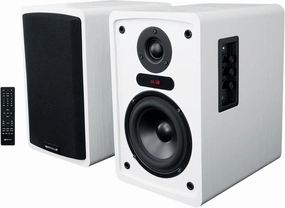 Rockville ELITE-5W 800W Home Audio 5.25-Inch Bluetooth Bookshelf Speakers, White Finish, Wireless Streaming, Versatile Inputs, for Home Entertainment bookshelf speakers,compact stereo speakers,hi-fi shelf speakers,