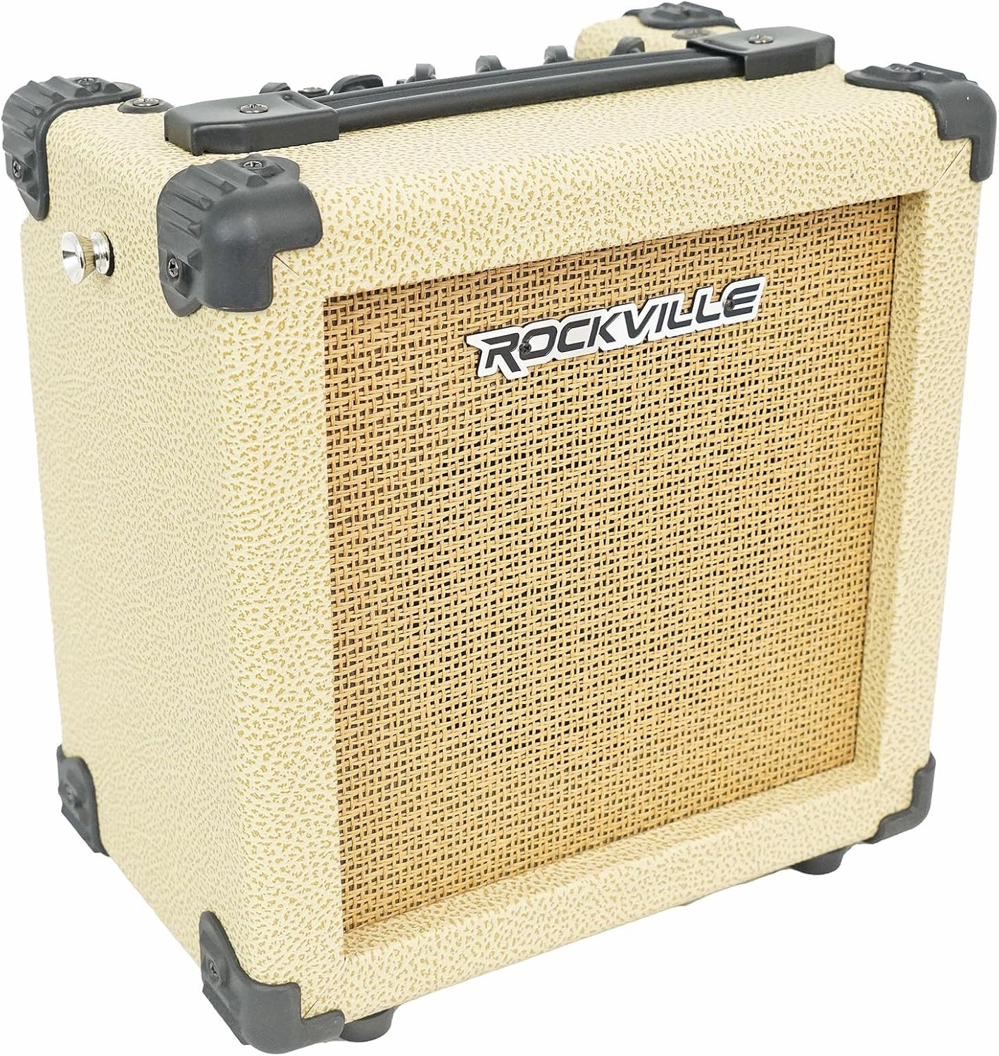 Rockville G-CHARGE 20 Beige 20W Battery-Powered Guitar Amplifier, 6.5 Speaker, Spring Reverb, Bluetooth, Mic Input, Kickback Stand, Rechargeable Amp, For Street Performances, Home Jams & Outdoor Play power amplifier,stereo amp,hi-fi power amp,