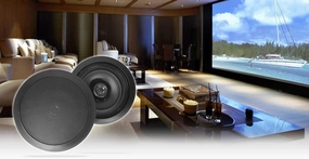 Rockville HC85-16 Black 8" 700 Watt In-Ceiling Home Theater Speakers 16 Ohm, Aimable Tweeter, Paintable Grills, High Power, for Home Audio Systems soundbar,TV speaker bar,home theater soundbar,