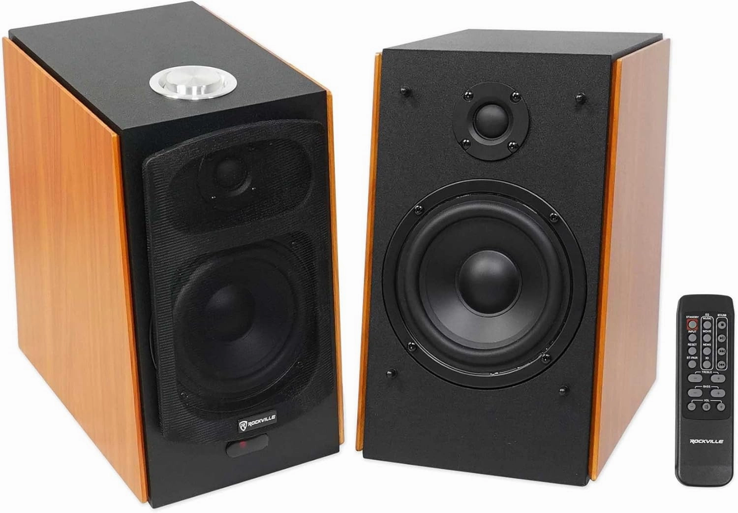 Rockville HD5 Pair Powered Bookshelf Speakers Bluetooth Monitor Speaker System 5 inch bookshelf speakers,compact stereo speakers,hi-fi shelf speakers,