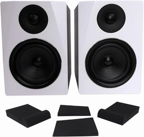 Rockville Pair APM6W 6.5" 2-Way 350W Powered USB Studio Monitor Speakers Pads studio monitors,nearfield speakers,mixing reference monitors,