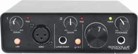 Rockville R-TRACK SOLO USB C Audio Interface 24Bit 192Khz, ASIO Drivers, Phantom Power, Low Latency, Compact Design, Perfect for Home Studio Recording and Podcasting audio interface,USB interface,music recording input,