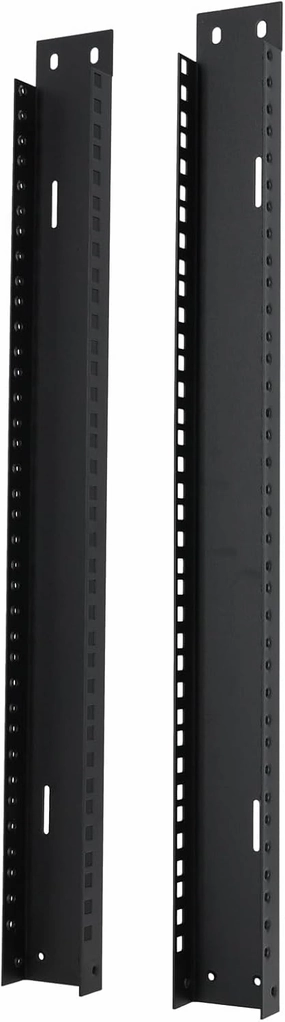 Rockville RAIL12U 12U Reversible Rack Rails with M5 Circle or Square Screw Holes - 23.4" Rackmount Rails for 6U Racks, Circle & Square Hole Options for Quick Gear Installation and Protection rackmount gear,audio rack equipment,studio rackmounts,