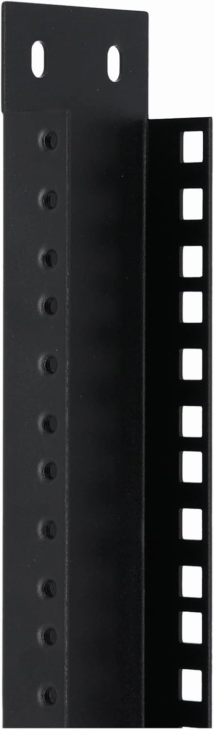 Rockville RAIL18U 18U Reversible Rack Rails with M5 Circle or Square Screw Holes - 33.9" Rackmount Rails for 6U Racks, Circle & Square Hole Options for Quick Gear Installation and Protection
