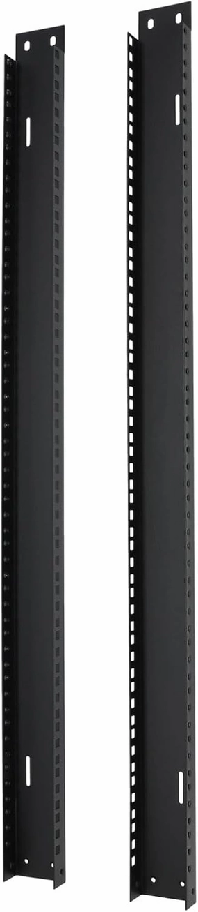 Rockville RAIL18U 18U Reversible Rack Rails with M5 Circle or Square Screw Holes - 33.9" Rackmount Rails for 6U Racks, Circle & Square Hole Options for Quick Gear Installation and Protection rackmount gear,audio rack equipment,studio rackmounts,