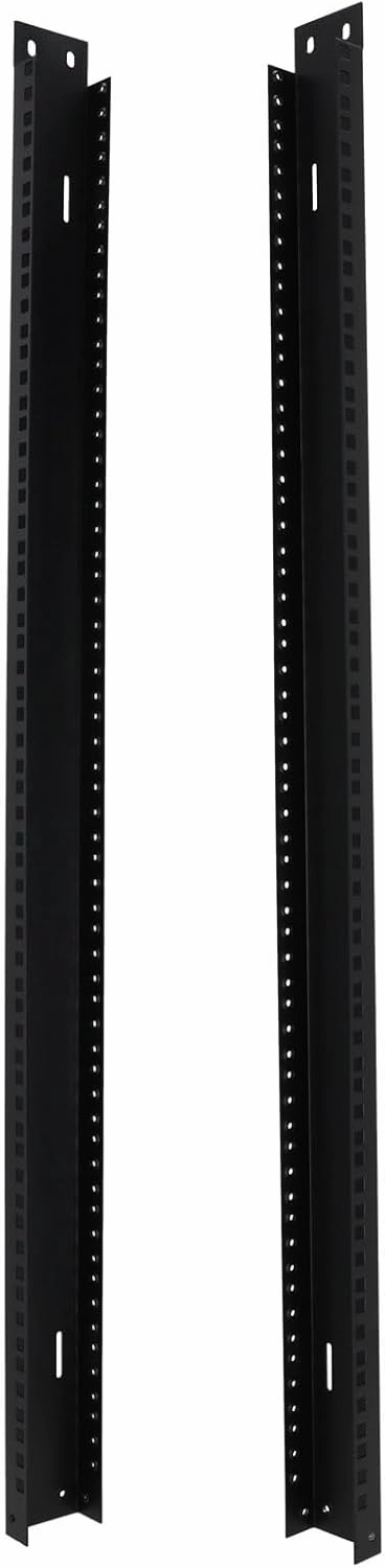 Rockville RAIL20U 20U Reversible Rack Rails with M5 Circle or Square Screw Holes -37.4" Rackmount Rails for 6U Racks, Quick Gear Installation with Circle Holes or Secure Installation with Square Holes