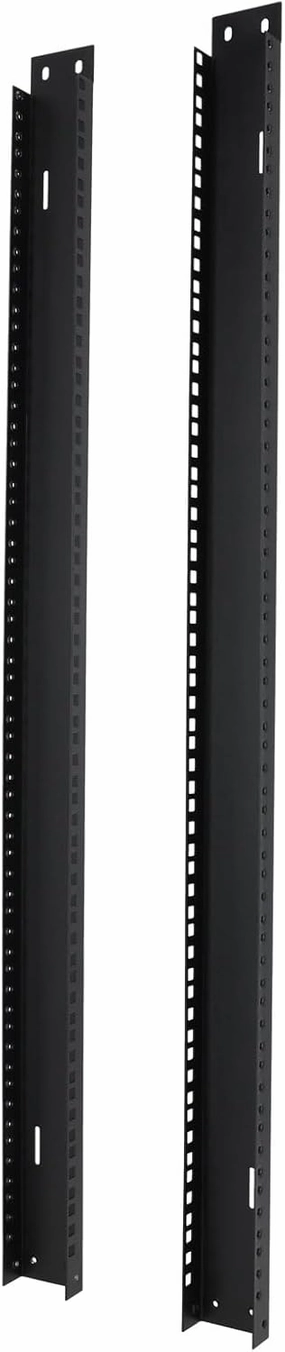 Rockville RAIL20U 20U Reversible Rack Rails with M5 Circle or Square Screw Holes -37.4" Rackmount Rails for 6U Racks, Quick Gear Installation with Circle Holes or Secure Installation with Square Holes rackmount gear,audio rack equipment,studio rackmou