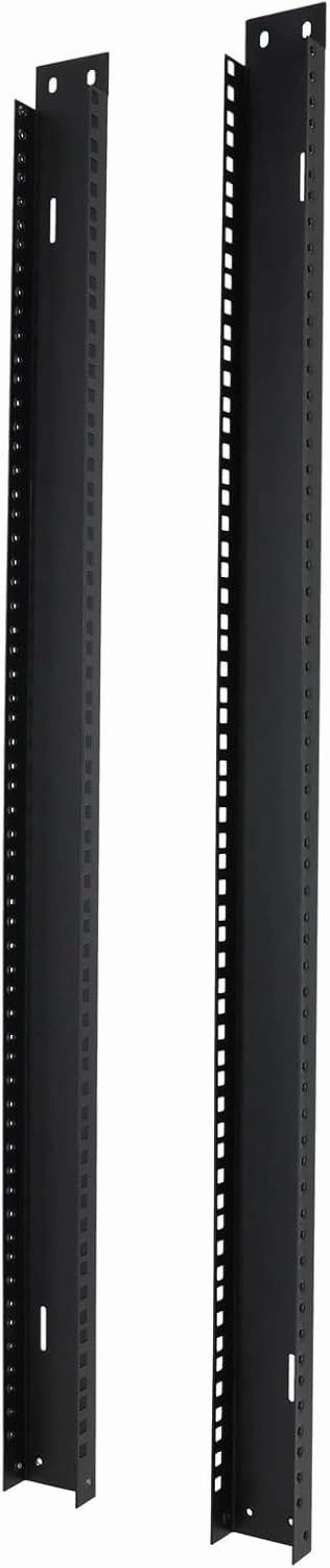 Rockville RAIL20U 20U Reversible Rack Rails with M5 Circle or Square Screw Holes -37.4" Rackmount Rails for 6U Racks, Quick Gear Installation with Circle Holes or Secure Installation with Square Holes rackmount gear,audio rack equipment,studio rackmou