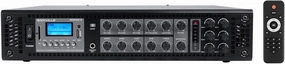 Rockville RCS180-6 180W 6 Zone 70v Commercial Amplifier with 3 x 1/4" Mic Inputs, Bluetooth, Multi-Room Audio, SD/USB Inputs, Perfect for Restaurants/Offices AV receiver,surround receiver,home theater amplifier,