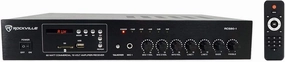 Rockville RCS80-1 60 Watt 70v Commercial Amplifier/Bluetooth 5.0 Receiver, Multi-Zone Audio, USB/SD Inputs, FM Radio, for Restaurants and Small Businesses audio rack,hi-fi component stand,media shelf,