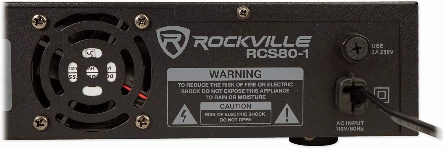 Rockville RCS80-1 60 Watt 70v Commercial Amplifier/Bluetooth 5.0 Receiver, Multi-Zone Audio, USB/SD Inputs, FM Radio, for Restaurants and Small Businesses
