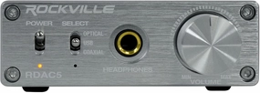 Rockville RDAC5S 24-Bit/96kHz DAC USB/Optical/RCA/Headphone Amp, Lossless Audio, Headphone Amplifier, Compact Design, for Audiophiles and Home Theater audiophile headphones,high-end headphones,studio over-ear,