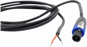 Rockville RHC10 10ft Speakon to Bare Wire Speaker Cable, 16 Gauge, 100% Copper, High-Fidelity Audio, Durable PVC Jacket, Flexible Design, for Musicians and Home Audio speaker cable,audio wire,hi-fi speaker cord,