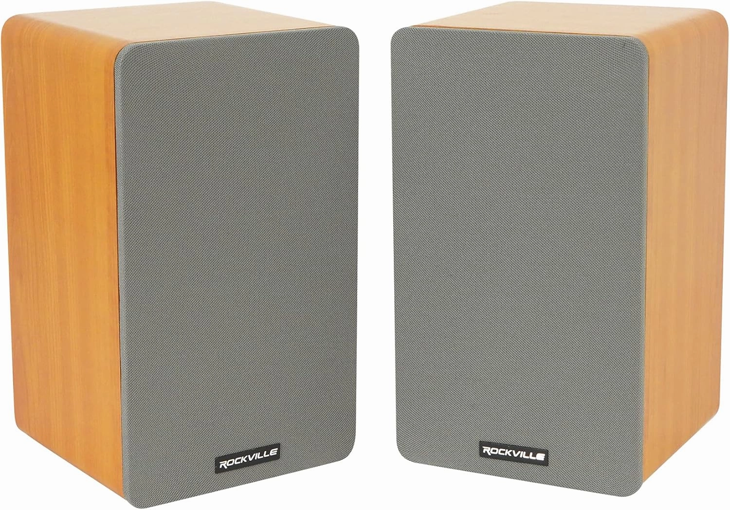 Rockville RockShelf 54C 360W Wood 5.25" Bookshelf Speakers/4 Ohm, Kevlar Woofer, Silk Tweeter, Wall-Mountable, for Home Theater and Music Enthusiasts