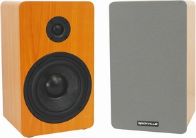 Rockville RockShelf 58C 360W Wood 5.25" Bookshelf Speakers 8 Ohm, Kevlar Woofers, Silk Dome Tweeter, MDF Cabinet, for Home Theater and Music Enthusiasts (2) bookshelf speakers,compact stereo speakers,hi-fi shelf speakers,