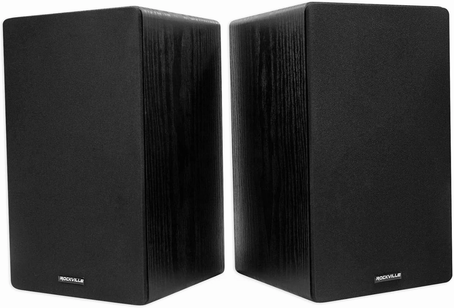 Rockville RockShelf 64B 400W Black 6.5" Bookshelf Speakers (Pair), 4 Ohm, Kevlar Woofers, Silk Dome Tweeter, Wall-Mountable, for Home Theater and Music Enthusiasts