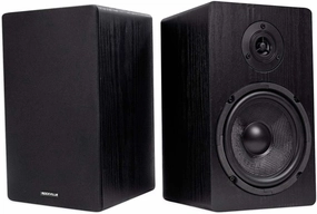 Rockville RockShelf 64B 400W Black 6.5" Bookshelf Speakers (Pair), 4 Ohm, Kevlar Woofers, Silk Dome Tweeter, Wall-Mountable, for Home Theater and Music Enthusiasts bookshelf speakers,compact stereo speakers,hi-fi shelf speakers,
