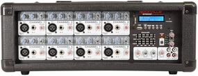 Rockville RPM80BT 2400W Powered 8 Channel Mixer/Amplifier, Bluetooth, EQ, Effects, USB Playback, Phantom Power, Perfect for Live Music and Studio Recording power amplifier,stereo amp,hi-fi power amp,