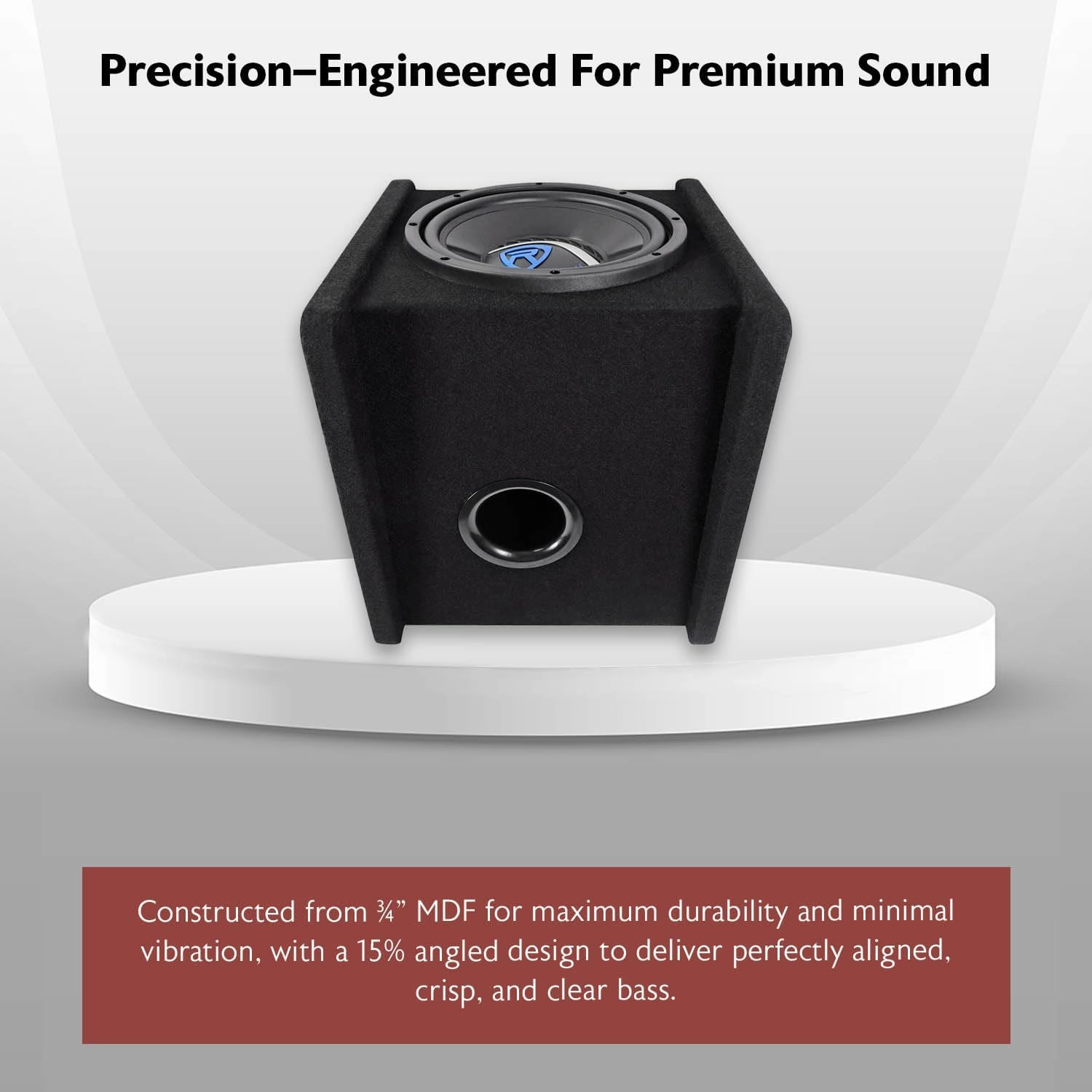 Rockville RV10.1D 500W 10-Inch Loaded Car Subwoofer Enclosure with Mono Amplifier and Amp Kit, High-Performance Bass, Durable Build, Easy Installation, for Car Audio Enthusiasts