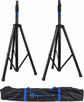 Rockville RVSS3 Pair Tripod Push Button DJ PA Speaker Stands Air Lowering System speaker stands,monitor stands,floor speaker holders,