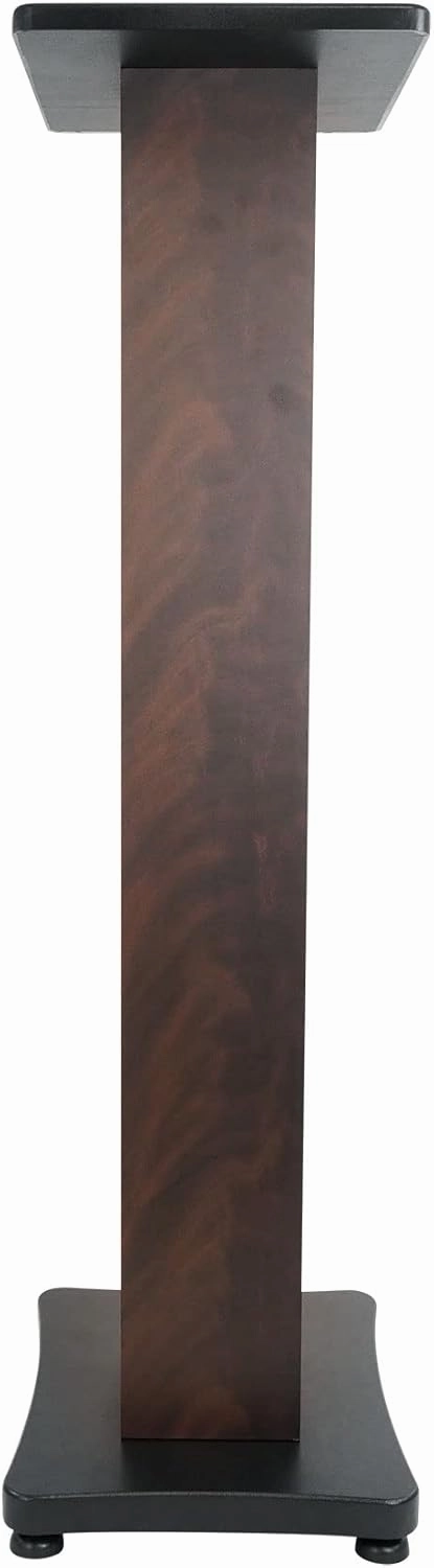 Rockville SS36D 36" Home Speaker Stands 100Lbs Capacity, Adjustable Height, Cable Management, Wide Stable Base, Premium Dark Wood Grain, for Home Theater and Hi-Fi Audio (Pair)