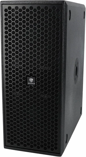 Rockville TITAN SLIM D8 Powered Subwoofer, Dual 8" Woofers, 400W RMS/1600W Peak, 122dB SPL, Stackable, Vertical/Horizontal Mount, XLR/RCA Inputs, Bass Boost, Compact Plywood Enclosure for DJ/Live audiophile subwoofer,active subwoofer,low frequency spe