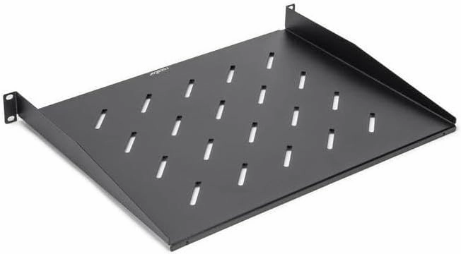 Rocstor 1U Universal Vented Rack Mount Shelf - 13.78in 350MM Depth - Black - 1U Rack Height x 19 Rack Width - 44lb / 20kg Weight Capacity - Cold-rolled Steel [CRS] - RoHS - Black music server,hi-fi media server,digital audio storage,