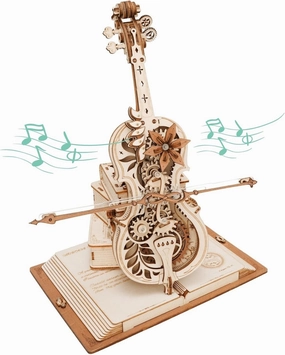 ROKR 3D Puzzles for Adults 1:5 Scale Cello Model Kit with Base 199pcs Wooden Music Box Building Kit Desk Gift for Men Women Hobby for Adults music server,hi-fi media server,digital audio storage,