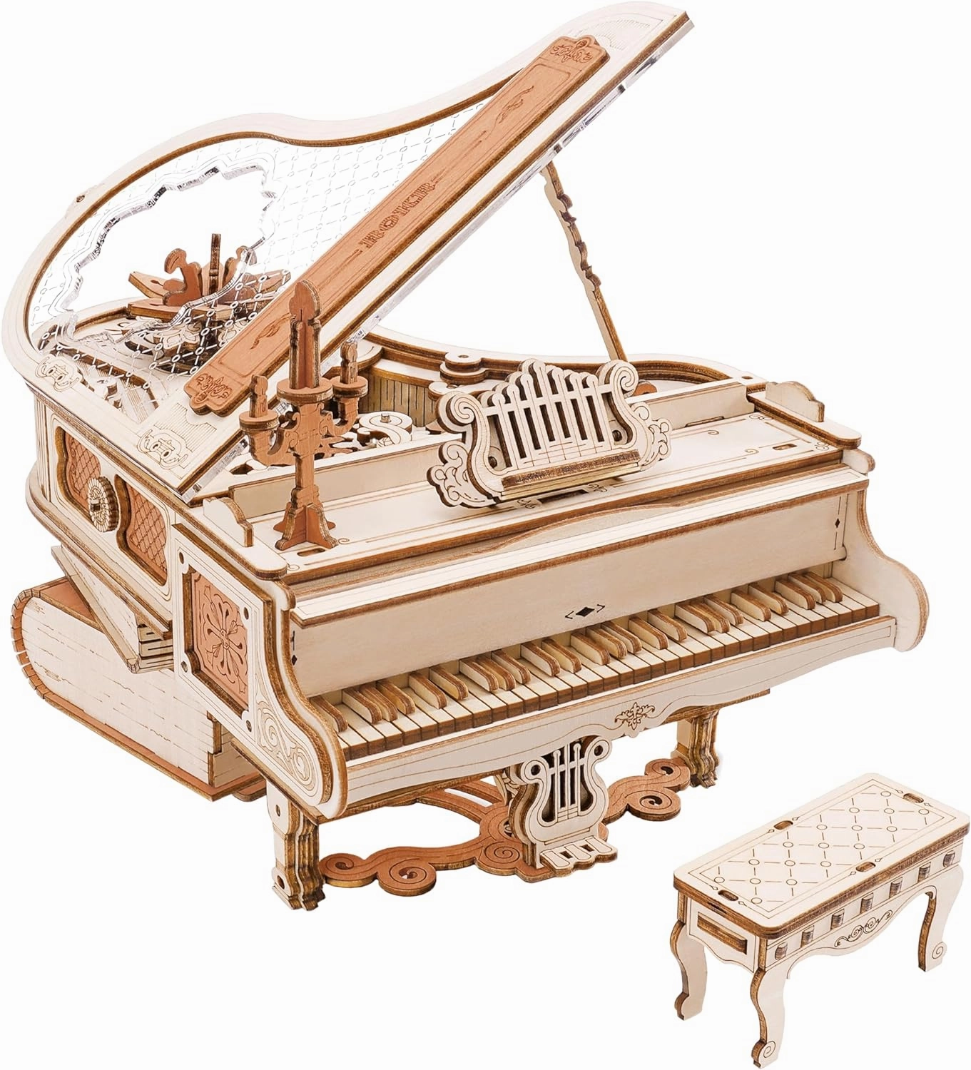 ROKR 3D Wooden Puzzles for Adults 223pcs Piano Model Kit 1:20 Scale Building Puzzles Wooden Music Box Unique Gift for Men Women Hobbies for Birthday Christmas music server,hi-fi media server,digital audio storage,