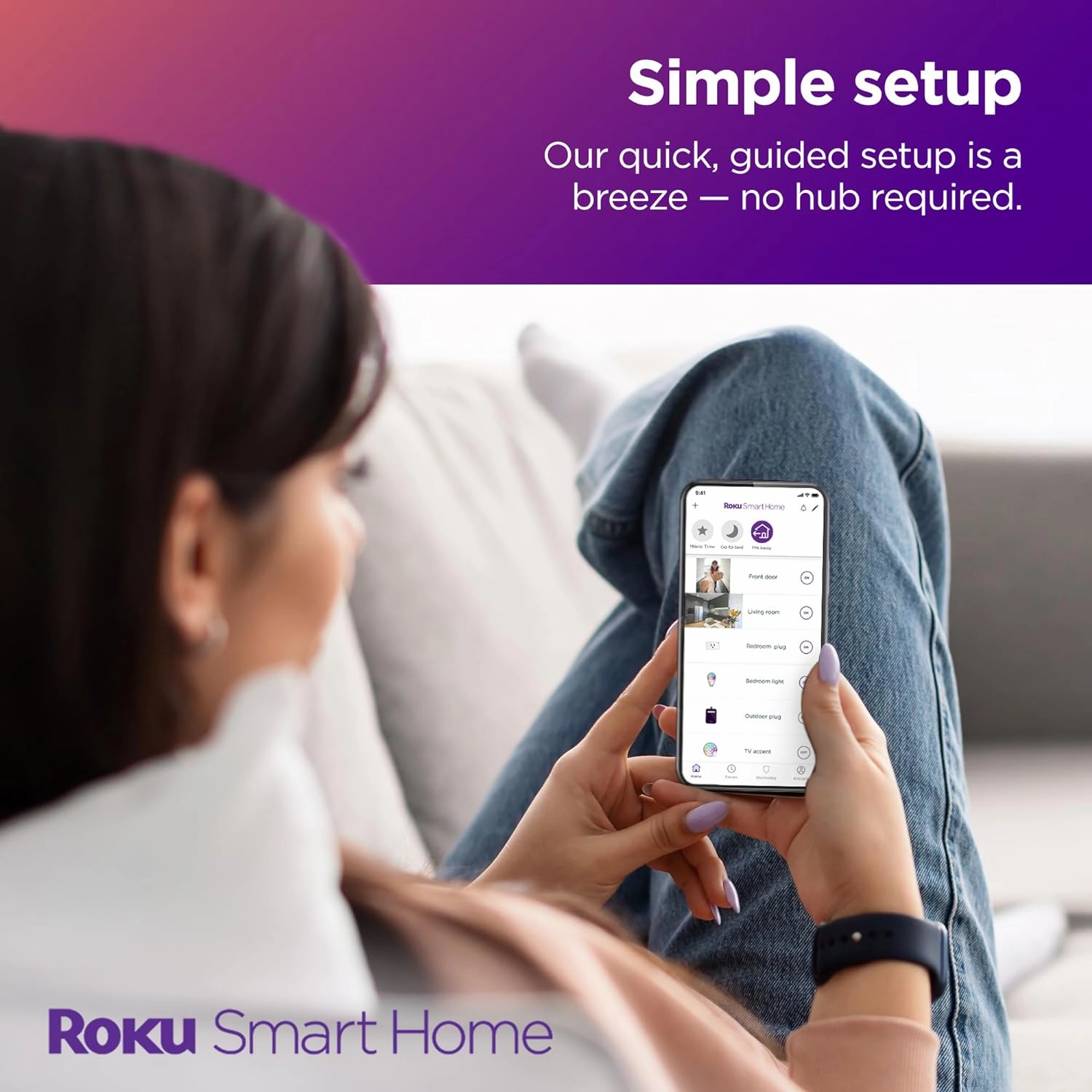 Roku Smart Home Indoor Smart Plug, 1-Pack - WiFi Smart Plugs Works with Alexa & Google Assistant, No Hub Required - Custom Scheduling Timer & Multi-Outlet Sync - Easy-to-Setup Smart Home Products