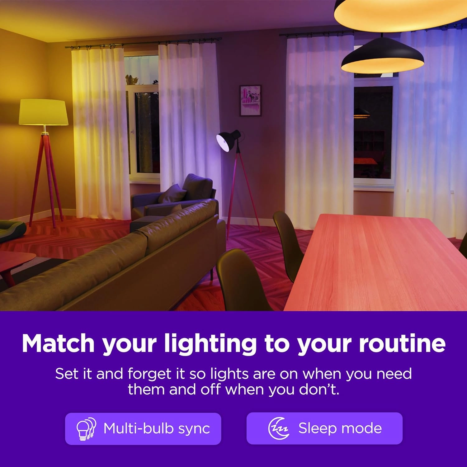 Roku Smart Light Bulbs (White, 4-Pack) - Dimmable A19 Lightbulbs with Adjustable Brightness & Temperature - WiFi Smart Bulbs Works Voice, Alexa & Google Assistant, No Hub Required