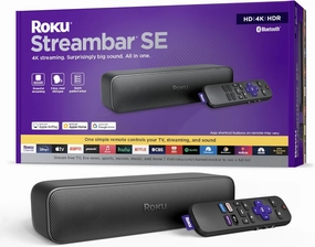 Roku Streambar SE | 2-in-1 TV Soundbar with Built-in 4K/HD/HDR Streaming, Premium Speakers, & Enhanced Speech Clarity for Crisp, Clear Dialogue - Quick Guided Simple Setup wireless speakers,portable Bluetooth speaker,multiroom speaker,