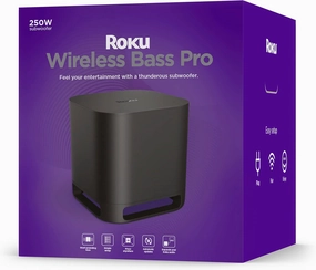 Roku Wireless Bass Pro Subwoofer for Roku Streambar Pro and Wireless Speakers (Renewed) surround sound system,cinema audio kit,5.1 surround package,