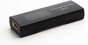 RU7 Portable USB DAC/Amp Dongle with 1-Bit Resistive Ladder DAC, DSD64/128/256 Support, OLED Screen, and Included Leather Case DAC,USB audio converter,digital to analog converter,