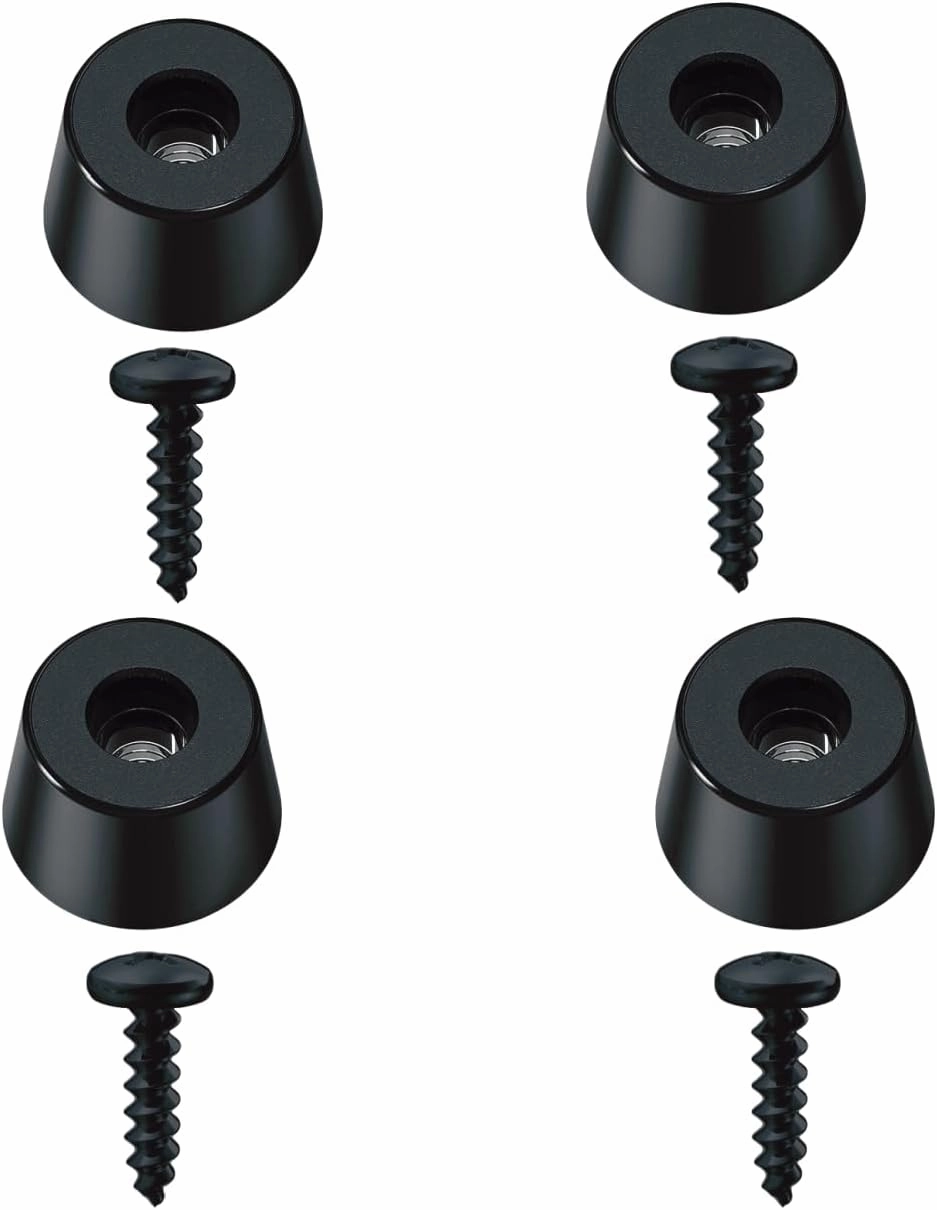Rubber Feet Kit, 4-Pack Speaker Isolation Feet with Built-in Stainless Washer and Screws for Furniture Guitar Speaker Amplifier Subwoofer Isolation Pad with Screws isolation pads,speaker feet,vibration dampeners,