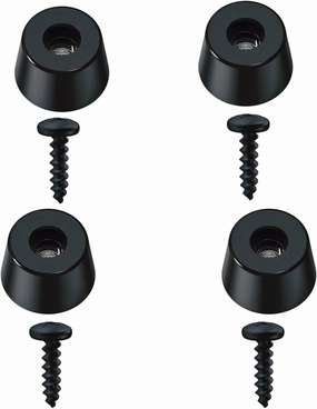 Rubber Feet Kit, 4-Pack Speaker Isolation Feet with Built-in Stainless Washer and Screws for Furniture Guitar Speaker Amplifier Subwoofer Isolation Pad with Screws isolation pads,speaker feet,vibration dampeners,
