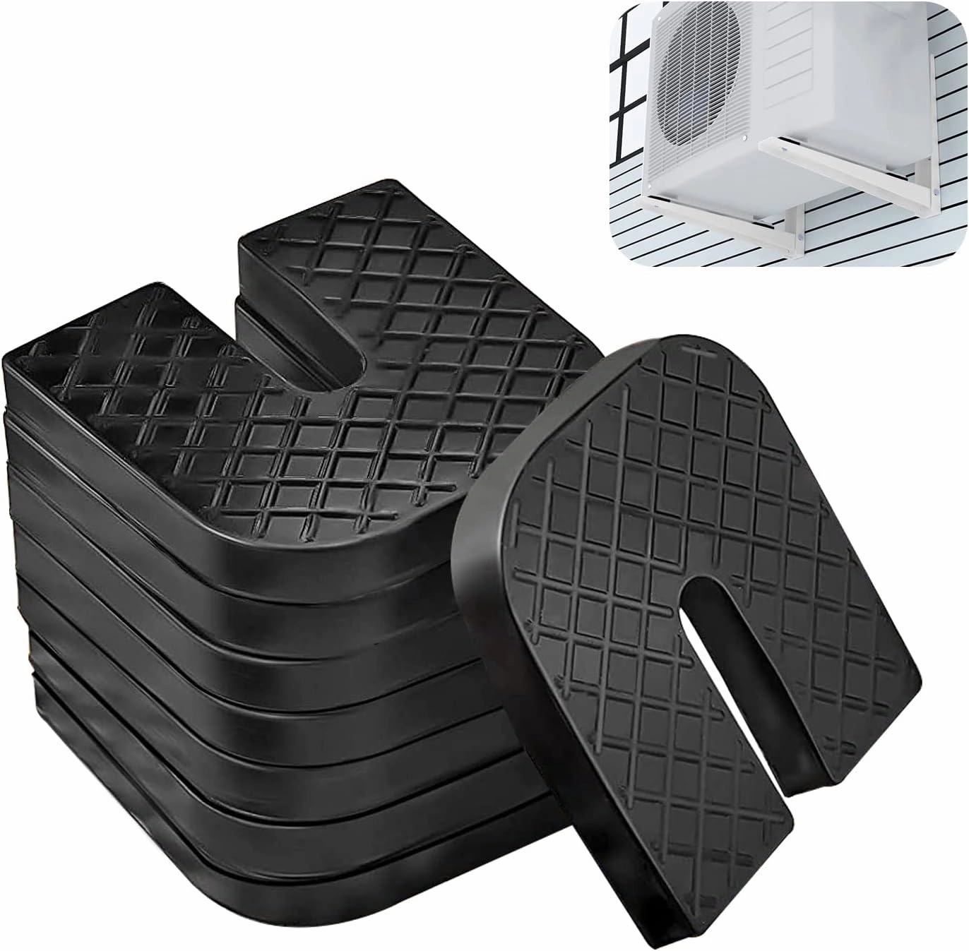 Rubber Isolator Pad 8 Packs Air Conditioner Shock Pad Anti Vibration Pads for Air Conditioning Condenser Outer Machine isolation pads,speaker feet,vibration dampeners,