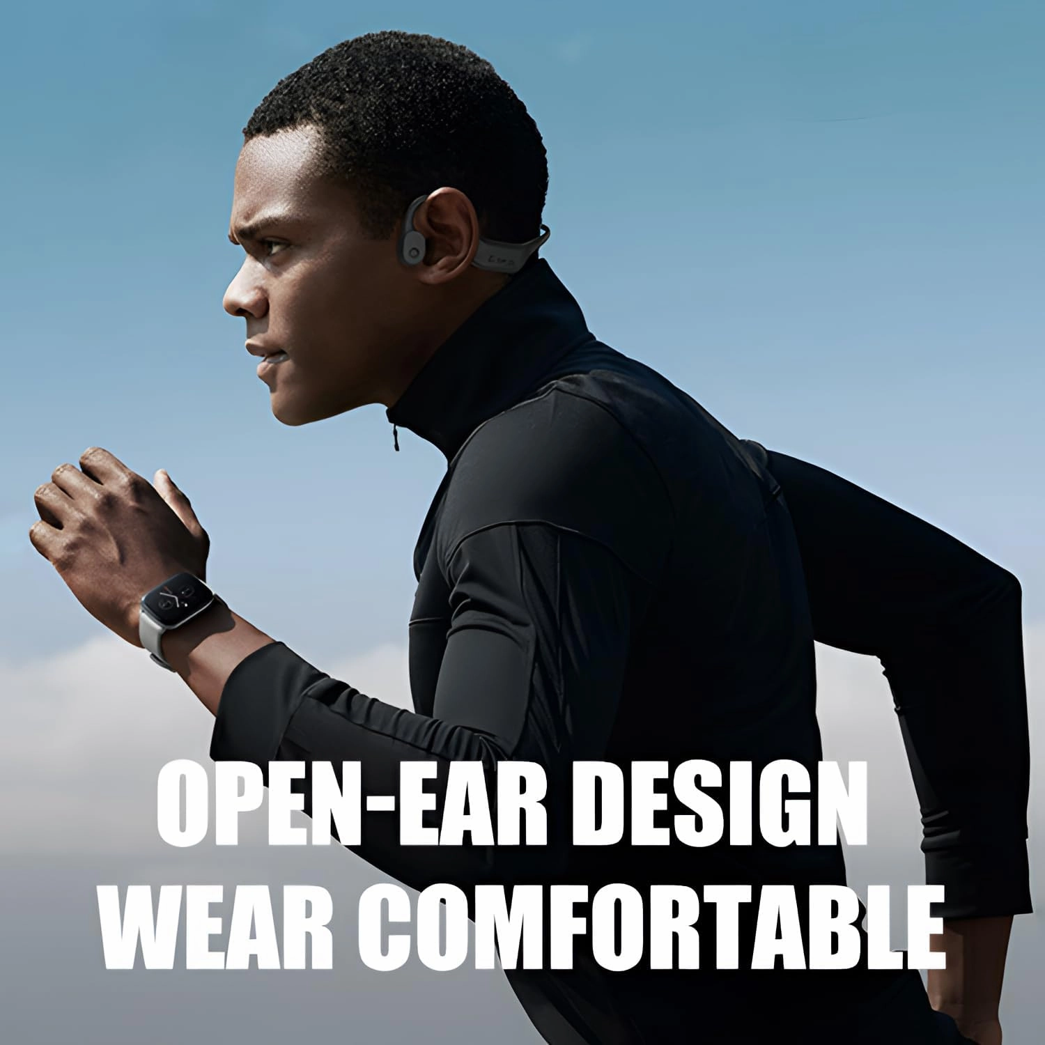 S  Bone Conduction Headphones - Ultra-Lightweight Open-Ear Bluetooth Headphone for Endurance Sports and Running, Advanced Sound Technology for Exceptional Audio Experience(Dark Gray)