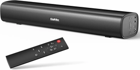 Saiyin 17 inch Sound Bar for Smart TV with Bluetooth 5.3/Optical/Auxiliary, Wall Mountable Soundbar for TV with SUB Out Port, Dual Full-Range Speakers, 40W TV Sound Bar for PC/Gaming/Projectors soundbar,TV speaker bar,home theater soundbar,