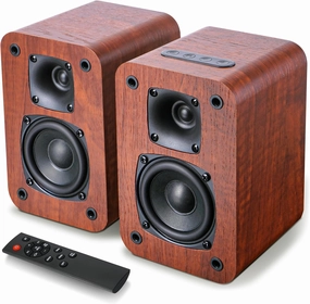 Saiyin Bluetooth Bookshelf Speakers for Record Player,Active Speakers with 3 Inch Woofer, Powered Speakers with Optical/AUX/TV-ARC Input for Turntable, PC and TV bookshelf speakers,compact stereo speakers,hi-fi shelf speakers,