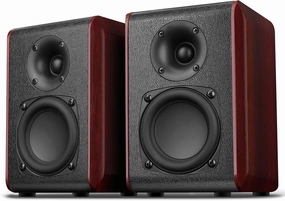 Saiyin Passive Bookshelf Speakers with 3.5 inch Woofer,Home Desktop Stereo Speakers,Amplifier or Receiver Required,Passive Surround, Front Speakers for PC/Gaming/Turntable,4 Ohms,Wall Mountable bookshelf speakers,compact stereo speakers,hi-fi shelf speaker