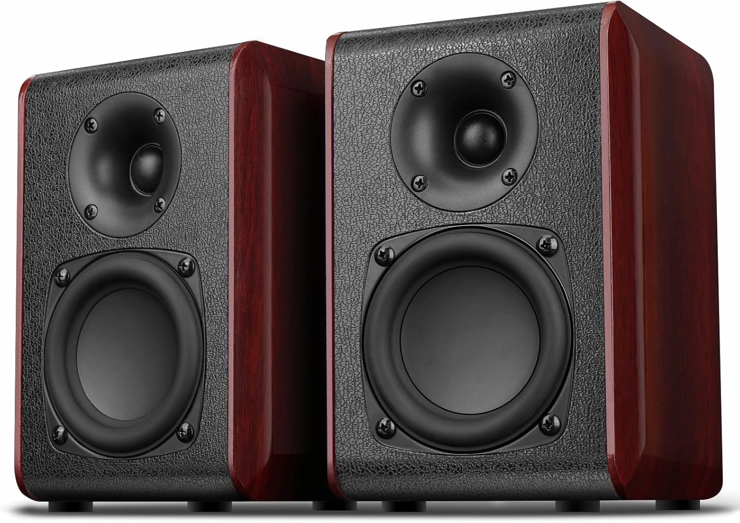 Saiyin Passive Bookshelf Speakers with 3.5 inch Woofer,Home Desktop Stereo Speakers,Amplifier or Receiver Required,Passive Surround, Front Speakers for PC/Gaming/Turntable,4 Ohms,Wall Mountable bookshelf speakers,compact stereo speakers,hi-fi shelf speaker