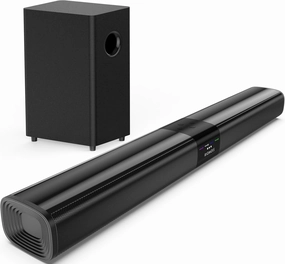 Saiyin Sound Bar for Smart TV with 5.25 Inch Subwoofer, 100W 24 Inch Soundbar for TV, TV Soundbar with Optical, ARC, AUX and Bluetooth 5.3 Inputs, Detachable Surround Sound System for TV soundbar,TV speaker bar,home theater soundbar,