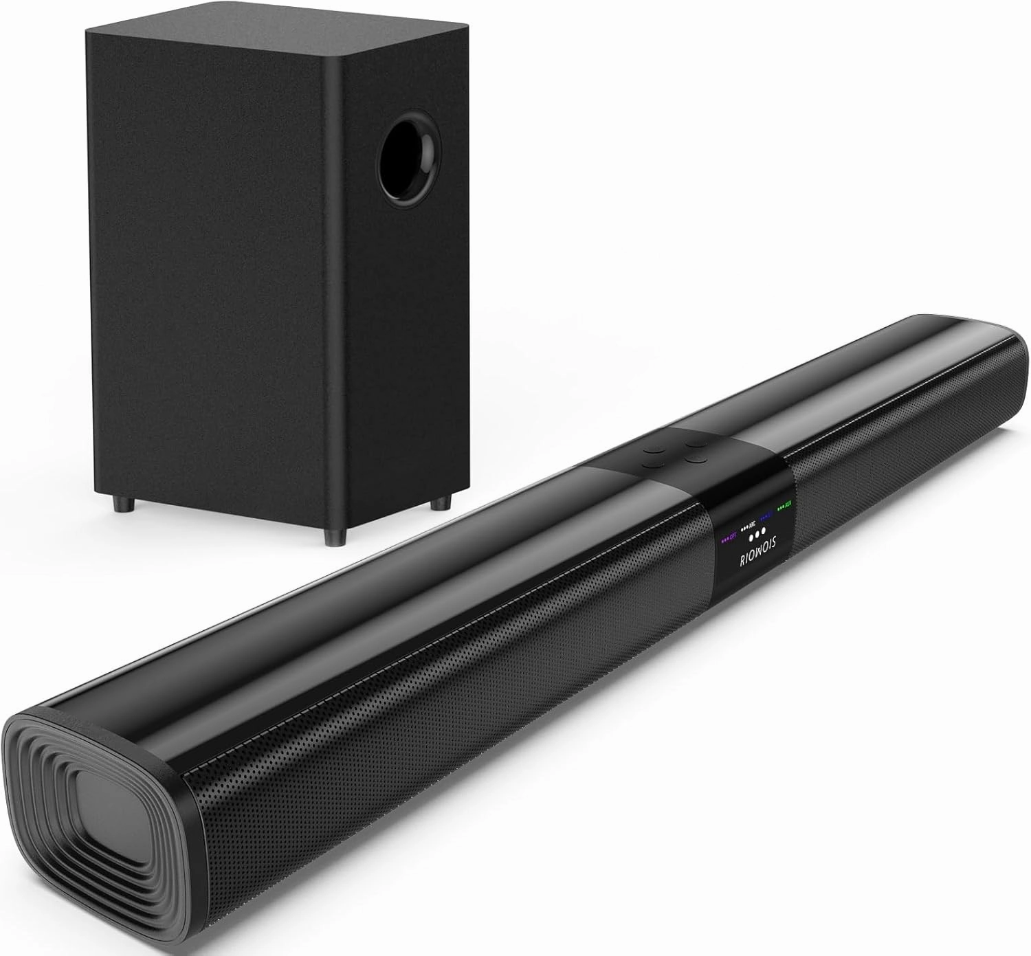 Saiyin Sound Bar for Smart TV with 5.25 Inch Subwoofer, 100W 24 Inch Soundbar for TV, TV Soundbar with Optical, ARC, AUX and Bluetooth 5.3 Inputs, Detachable Surround Sound System for TV soundbar,TV speaker bar,home theater soundbar,