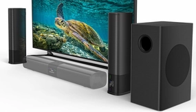 Saiyin Sound Bars for Smart TV with Subwoofer, Soundbar with Optical/ARC/AUX and Bluetooth 5.3 Inputs, Surround Sound System with 5.25 Inches Woofer,Treble and Bass Adjustable soundbar,TV speaker bar,home theater soundbar,